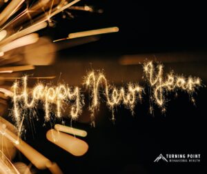 Happy New Years written with sparklers