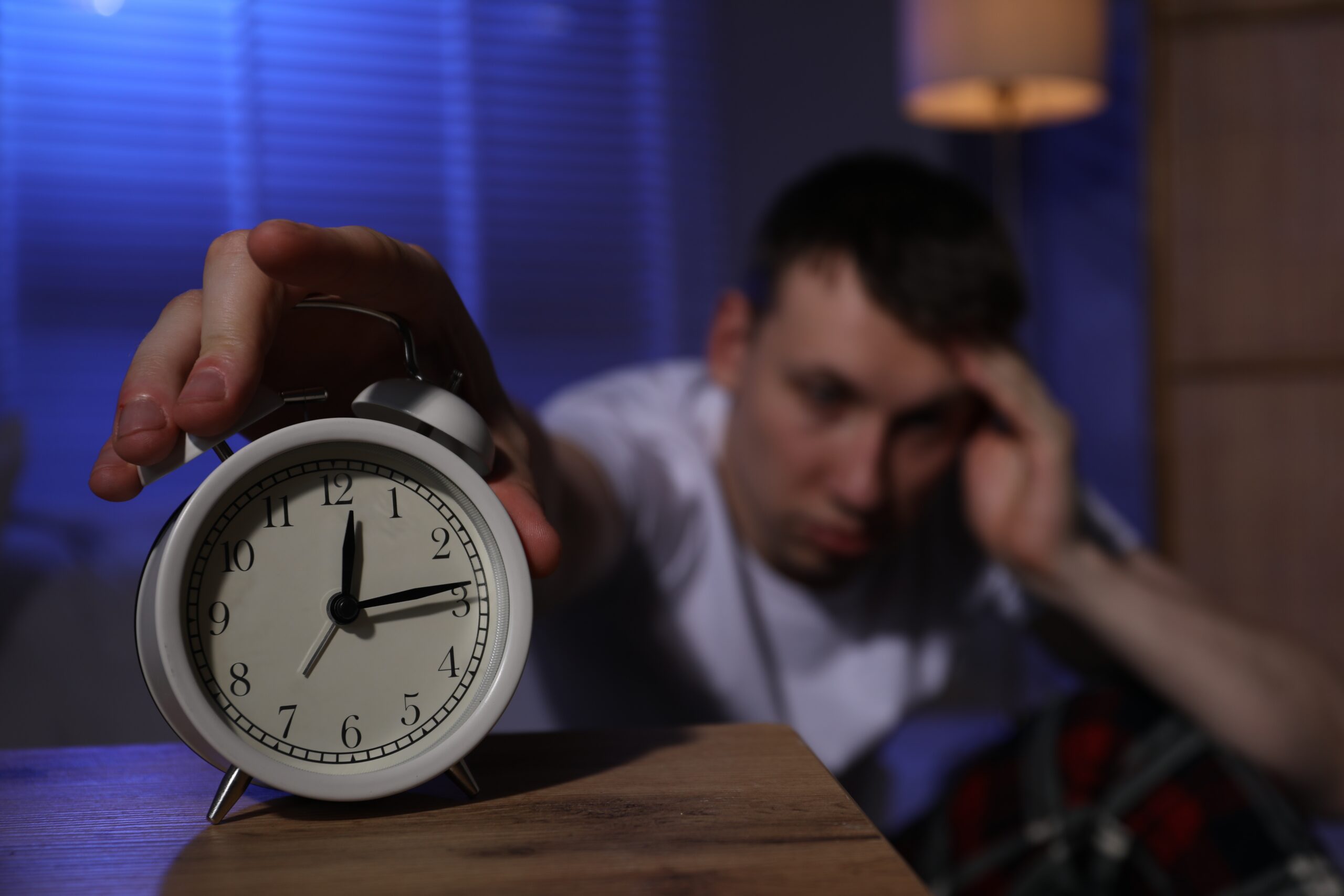 Man suffering from time change